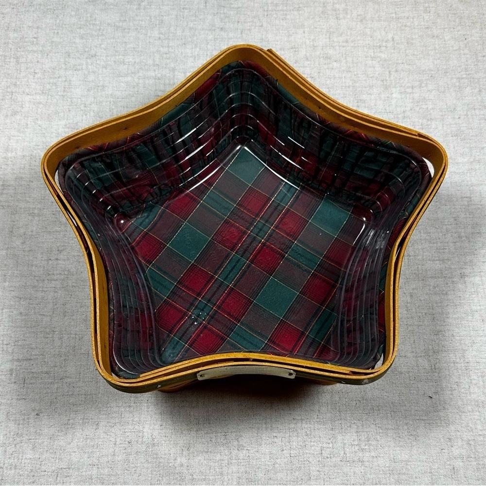 Longaberger 2001 Shining Star Basket Plaid Liner